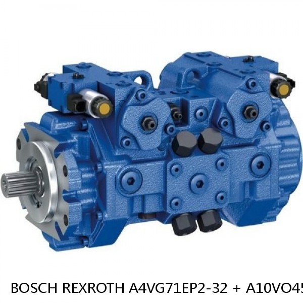 A4VG71EP2-32 + A10VO45DFR1-31 BOSCH REXROTH A4VG Variable Displacement Pumps #1 image